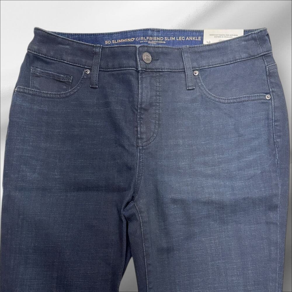 CHICO’S Women’s 4 GIRLFRIEND SLIM LEG ANKLE Blue Jeans